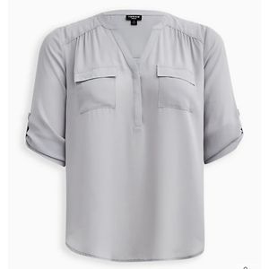 Torrid Harper Georgette Pullover 3/4 Sleeve Blouse